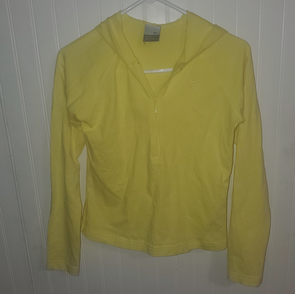 Ladies Nike yellow thin hoodie